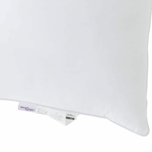 Almohada blanca de algodón poliéster con diseño ergonómico mullido 8