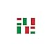 Drapeau Italie - 4 x Autocollant sticker voiture moto valise pc portable drapeau italie italien