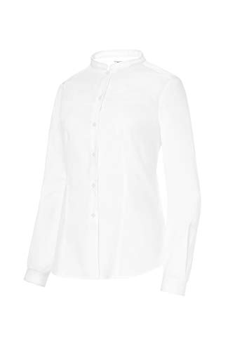 Camisa de Camarera Manga Larga Cuello Mao Mujer. Color Blanco Talla 52. Ref: 2255