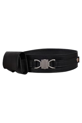 Roeutoo Medieval Skywlker Costume Belt Kids Master Cosplay Waistband Bag Accessories for Boys (Black, Small)
