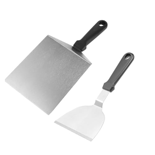 LIGIGWASH 2piezas Espátula para Filete Parrilla De Espátulas De Acero Inoxidable para Barbacoa Plancha Utensilios De Cocina para Cocinar Alimentos