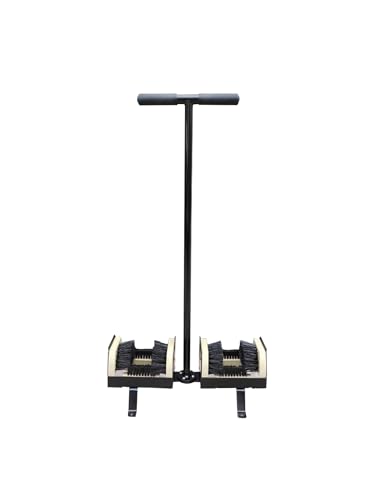 Rascador de botas: cerdas rígidas de doble cara resistentes para eliminar el barro al aire libre, ideal para botas de senderismo y fútbol, perfecto para entradas de jardín