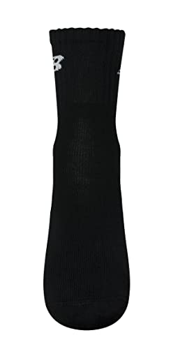 New Balance Tripack Cano Longo, Meias Casuais Masculino, Preto/Branco (Black/White), 39-42