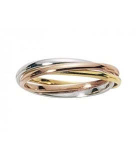Alliance Mariage 3 Ors 1,5 mm en or 9 carats pour femme et homme taille 51 LEV