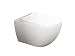 Produktbild Aqua Bagno | Hänge-WC Spülrandlos, Keramik Toilette mit Softclose-Funktion, Wandmontage, Tiefspüler WC | 51 cm lang