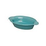 Fiesta® 9 1/8” Oval Individual Casserole 13oz – Durable Ceramic, Lead-Free, Dishwasher/Microwave/Oven Safe – Made in USA - Turquoise