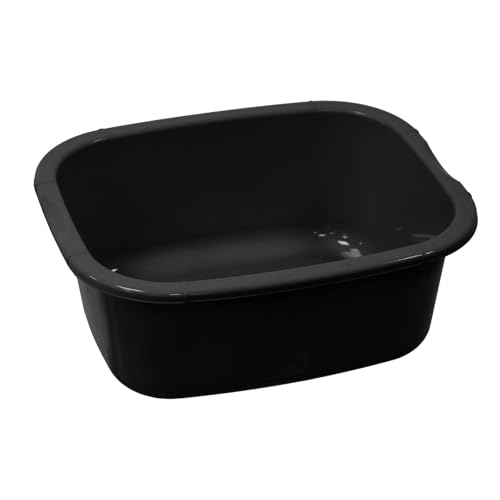 simpa 11L Multi-Purpose Black Plastic Rectangular Household Cleaning Bowl for Washing Up, Window Cleaning, Car Valeting and Multi Room Spot Cleaning Tasks.