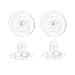 Produktbild Universal Ezback Stopper für Ohrringe Ohrstecker Verschlüsse Klar Transparent Silikon und 925 Sterlingsilber groß L - 2 Paar