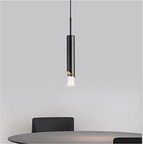 Lustre suspendu noir design postmoderne pour illuminer vos soirées au salon