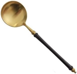 Silverware Flatware Set, 1/4/6/8/10/12 Pcs 304 Stainless Steel Matte Korean Style Spoon For Eating Watermelon Spoon Small Soup Spoon(Silver,6 Pieces)