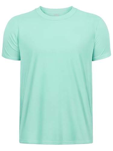 Image of Boys Neon Shirts Dry Fit Athletic T Shirts UPF 50+ Performance Cooling Shirt Short Sleeve Rash Guard Kids Top for Boys Girls