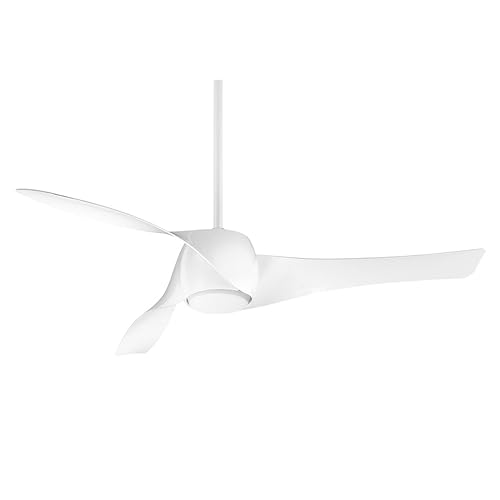 Minka-Aire F803DL-WH Artemis LED 58' Ceiling Fan with Lights & Remote Control, White