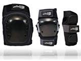 SDS Skateboards Armor 7500 Adult Pad Set (Knee, Elbow, Wrist) with Net Bag Size: Large (L)