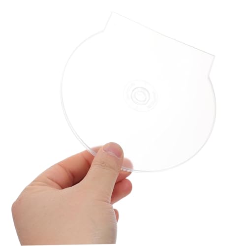Estuche de plástico para DVD de salón, cajas transparentes con media luna para organizar estanterías 5