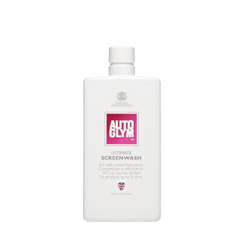Autoglym Ultimate Screenwash, 500ml - Concentrated Screen Wash for Cars, Up to 8 Litres - Down to -45°C, Winter Windscreen Washer Fluid - Screenwash Concentrate Dilute for All Seasons for Windshield