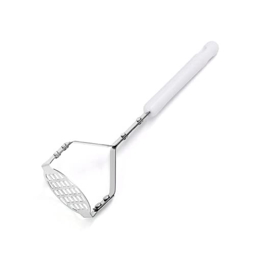 Jibiacb Mini Potato Masher,Stainless Steel Household Manual Potato Masher Kitchen Tool & Food Masher For Bean, Vegetable, Fruits, Avocado, Meat (White) #TOP3