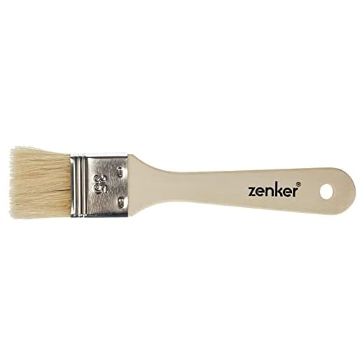 Zenker 42996 Brocha para repostería, Madera Natural, 18,5x3,7cm