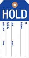 HLD800 Hold Tags Reinforced Blue and White 2 3/8 x 4 3/4 (100 Pack).