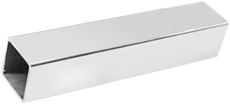 7mm×7mm Side Width 0.6mm Wall Thickness 304 Stainless Steel Square Tube Hollow Straight Pipe, for Home DIY Metal Bracket Flat(7x7x0.6mmx50mm)