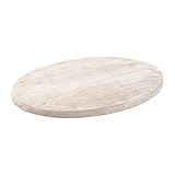 NKlaus Teller Holz hell oval 17x12cm Untersetzer Tischdekoration Untertasse Echtholz Oberfläche glatt 10462