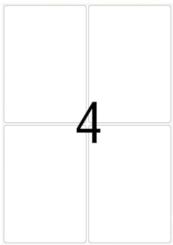 Image of A4 Shipping Labels 25 Sheet 4 per Sheet 105 x 148 m A4 Matte White Address Labels Self-Adhesive Sticky Back Label Mailing Printing Paper for Laser Inkjet Copier Printer
