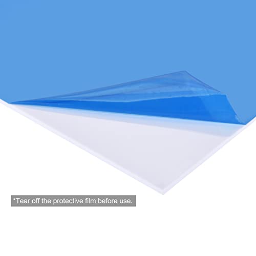 Image of MECCANIXITY White ABS Plastic Sheet 10x8x0.02inch for Building Model, DIY Crafts, Panel, Pack of 8