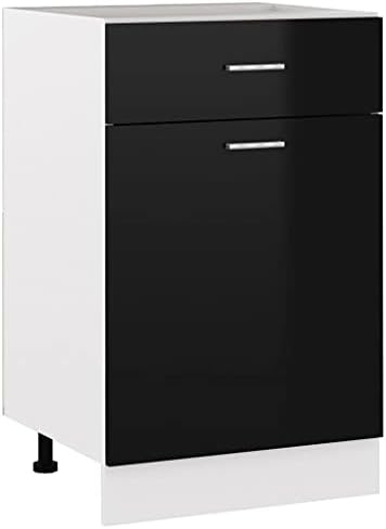 vidaXL Kitchen Cabinet Home Kitchen Equipment Indoor Furniture Appliance Tool Storage Shelf Organiser Modern Cupboard White Engineered Wood