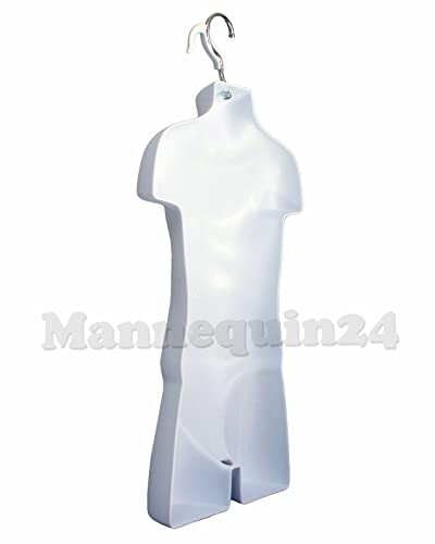 White Female Dress Male Child And Toddler Set - 4 Body Mannequin Forms #TOP3