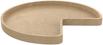 Lazy Daisy Banded Wood Kidney-Shaped Lazy Susan for Corner Base C...