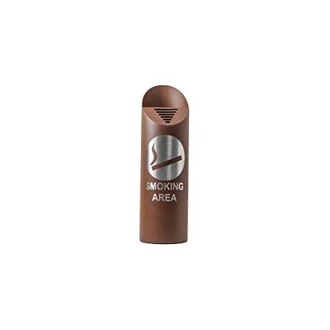 INOXLM Ashtray Stainless Steel Outdoor Ashtray Made in Italy Wall to Wall embelliment for Pub Bar Pizzeria Restaurant cigarette case SLIM BROWN Cover
