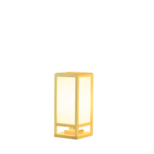 GaUmiME スタンドライト 和室 和風 フロアスタンド フロアライト フロアランプ おしゃれ 庭照明 木製 置き型 木目調 シンプル 間接照明 (S,200*200*450mm,電球色)