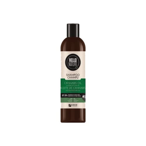 Hello Nature Cannabis Oil Shampoo | Champú de Aceite de Cannabis 300 ml | Indicado Para Cabello Sin Brillo | Revitaliza Cabello Frágil | Nutrición y Regeneración Cover