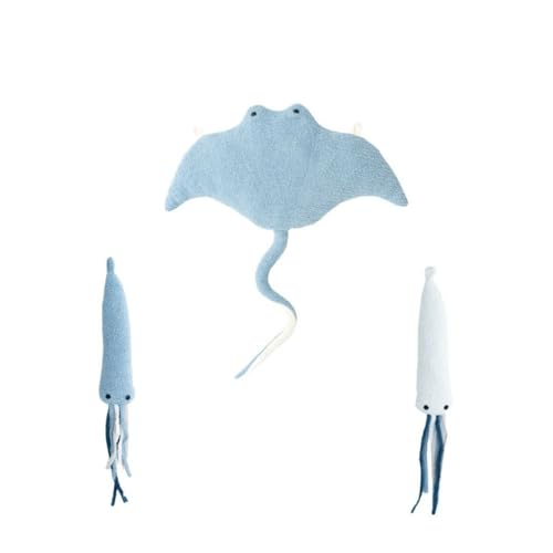Peluche océan Crochetts bleue 3 pièces : Le cadeau de naissance poétique idéal