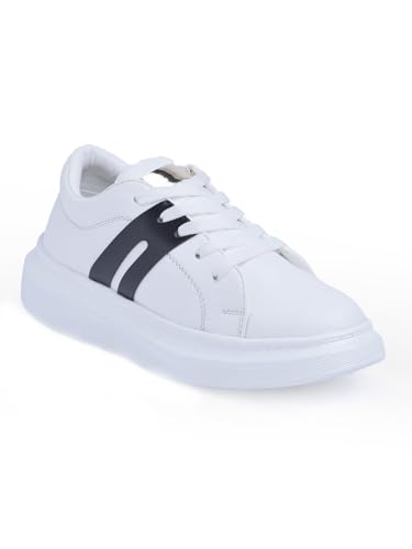Image of Longwalk White Sneakers for Women & Girls | Trendy & Lightweight Casual Shoes