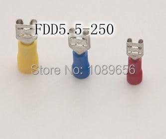 Wiring Connecting Terminals - 1000pcs FDD5.5-250 Femaleper-Insulating Joint Cold Pressed terminals Cable Connector Wire Connector