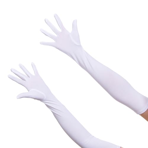 Alvogimor Adult Elbow Length Spandex Stretch Gloves,18 inch Long Wedding Party Christmas Costume Party Dance Gloves3