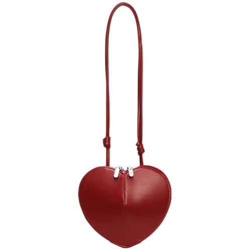 Glixoft Bolso De Hombro En Forma De Corazón para Mujer, Bolso De Cuero De PU, Bolso Cruzado con Forma De Corazón, Bolso Cruzado para Uso Diario