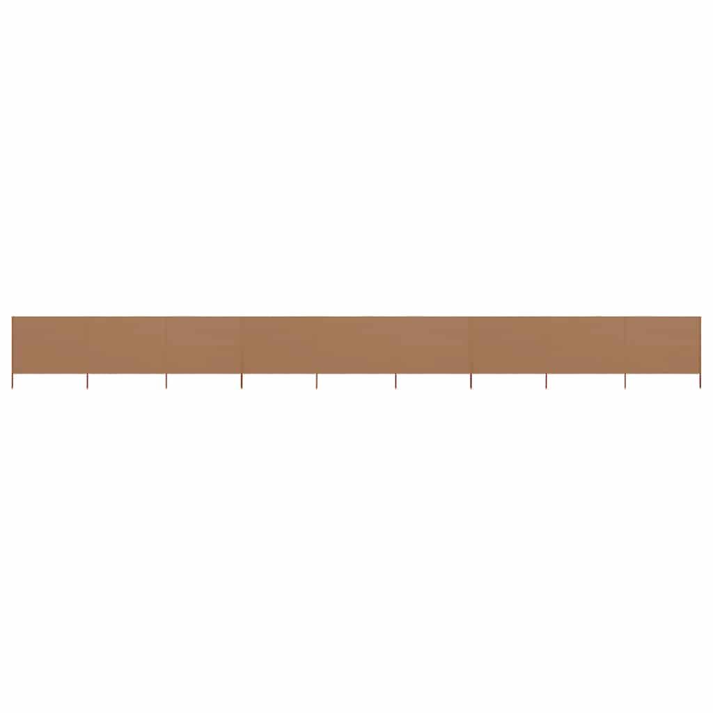Paravent 9 panneaux Solivagant tissu taupe pour créer un coin bureau à la maison