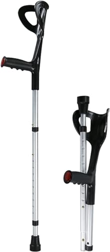 Muletas de viaje plegables, muletas ligeras y ajustables para antebrazo para adultos y ancianos, bastones de aluminio, paquete de 2