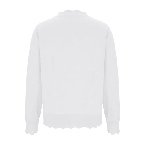 Women's Cardigans UK Sale Knit Long Sleeve V Neck Button Down Cardigan Lightweight Open Front Cardigans for Women Shrugs Solid Color Jumper Classic Cardigan Sweater for Spring Summer Autumn - Image 7