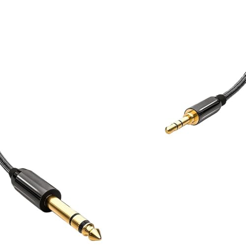 Cable Auxiliar 6.35 mm a 3.5 mm Jack 1.5 m miniatura 3