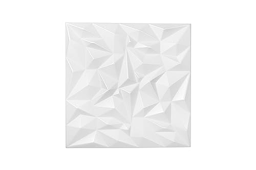 Nord Plus - Pannelli da parete in polistirolo 3D pannelli per soffitto decori rivestimento pareti pannelli Diamante Crystal spessore 3 mm - (12 pezzi/3 m2)