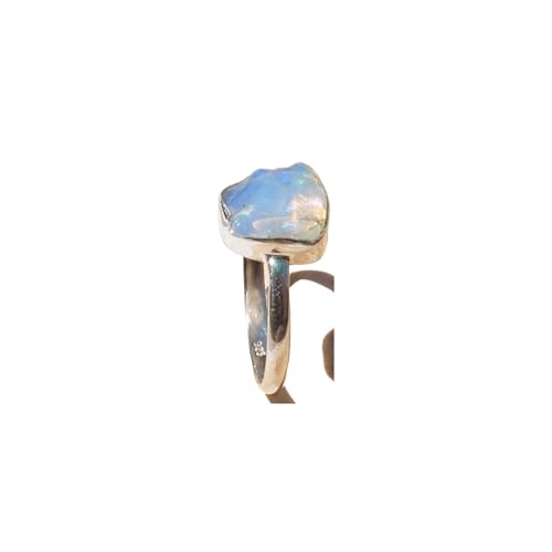 Natural Ethiopian Opal Ring 925 Sterling Silver Handmade Statement Design Rings Stacking Ring Rainbow Opal Gift Jewelry For Women Girlfriend (8)