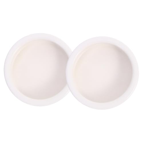 ibasenice 2個 爬虫類用防逃逸食盆 耐久性のある滑らかな表面 ペットの水飲み 餌入れに トカゲやカエルに対応 テラリウムの装飾にもなる安定