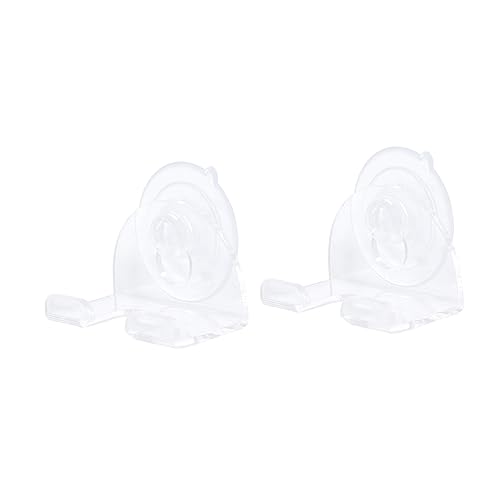 Happyyami 2pcs Transparent Suction Cup Razor Holder for Men Razor Rack for Bathroom Use Smooth Surfaces Clean and Tidy Shaver Storage