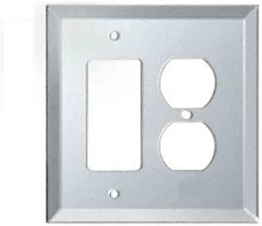 CRL Decora Duplex Combo Glass Mirror Plate - Clear