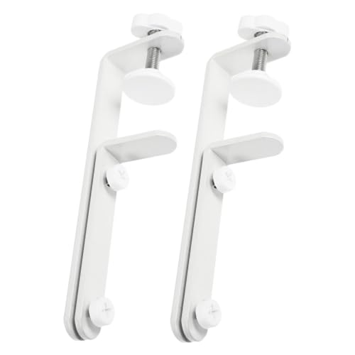 DOITOOL Pegboard Panel Mount Bracket 2pcs Desk Mounting Brackets for Pegboard Shelves White Easy to Install