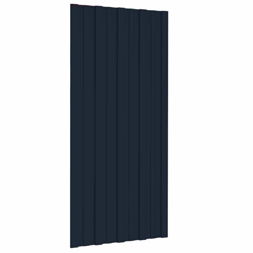 Teenpull Panel de techo Antracita de acero galvanizado, 36 unidades, 100 x 45 cm, rectangular, para jardín y hogar, práctica solución de techo para cobertizos y edificios temporales con superficie