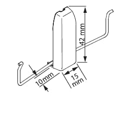 Bügelklemmträger für verspannte Plissees VS2 4 Stück-Set (Weiß)