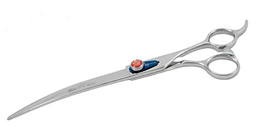 Kenchii Five Star Offset Handle Dog Grooming Shears 8 In. Curved Grooming Scissors (8.0", Curved) #TOP28